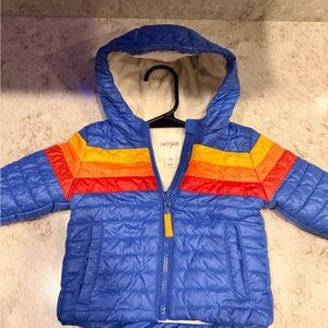 Cat & Jack Blue and Cream Hooded Jacket